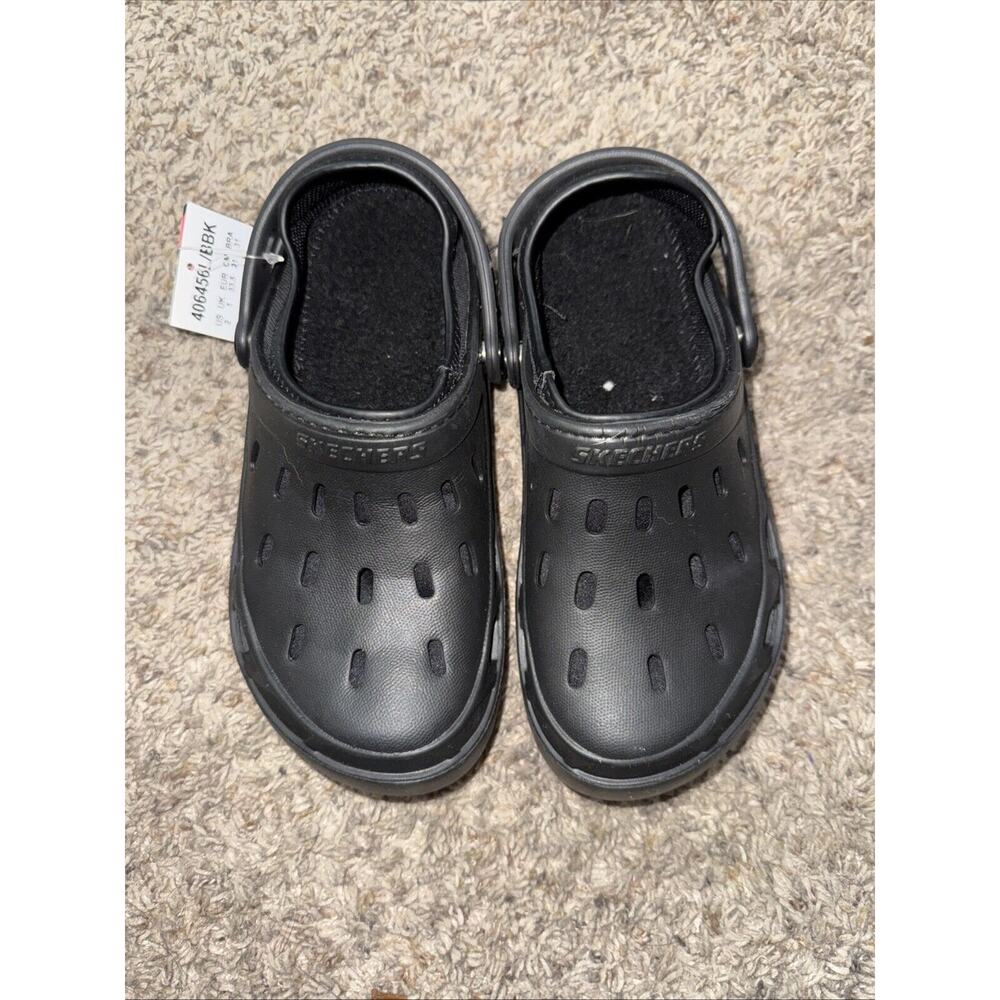 Skechers Foamies Youth Boys Swifters II Be Warmer Black Clogs Sizes 2Y